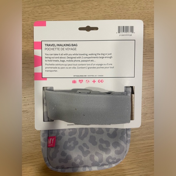 grey leopard travel/walking bag - Picture 3 of 4